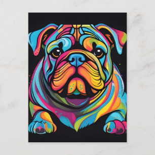 Postal Bulldog dulce y vibrante