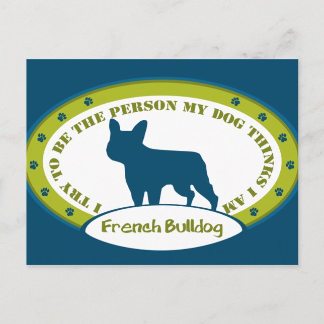 Postal Bulldog francés (Anverso)