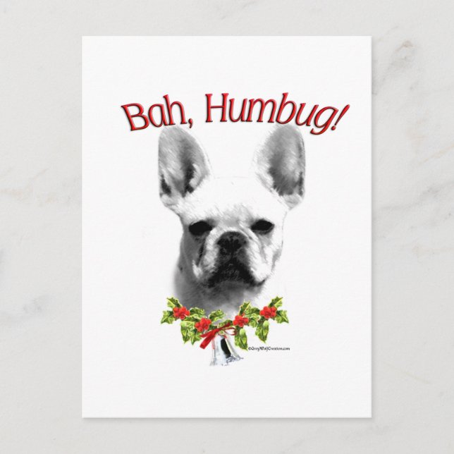 Postal Bulldog francés Bah Humbug (Anverso)
