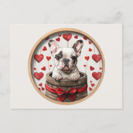 Postal Bulldog francés de San Valentín