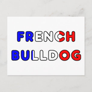 Postal bulldog francés flg en nombre