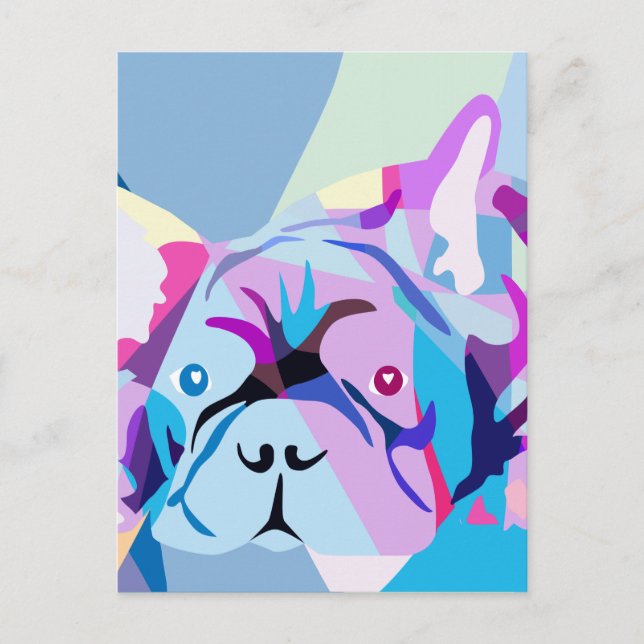 Postal Bulldog Francés Moderno (Anverso)