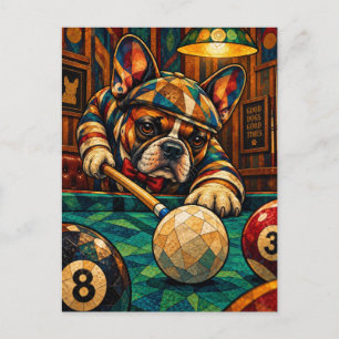 Postal Bulldog Francés, Mosaico Geométrico