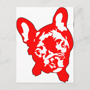 Postal Bulldog francés sentado