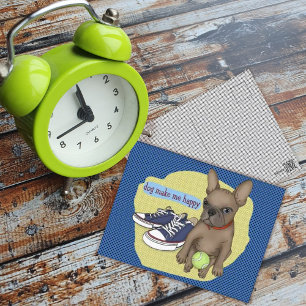 Postal Bulldog francés. vida con un perro. Perro me hace 