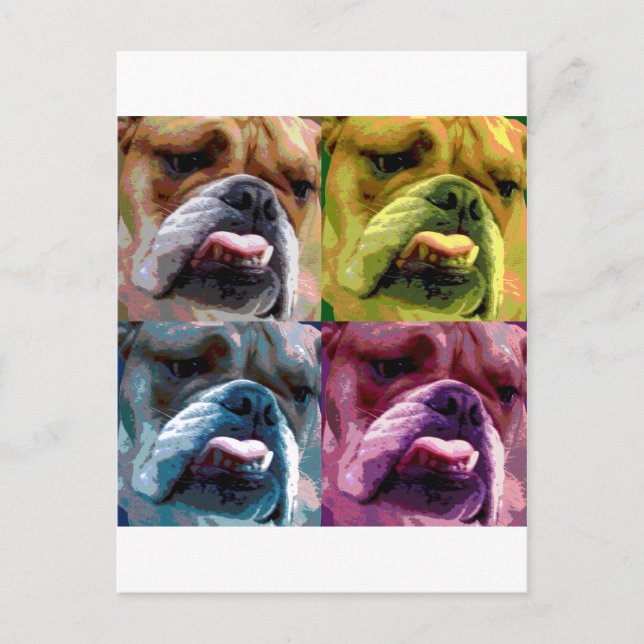 Postal Bulldog inglés (Anverso)