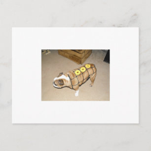 Postal bulldog inglés como jamón de miel