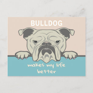 Postal Bulldog inglés divertido