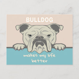 Postal Bulldog inglés divertido