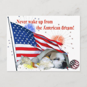 Postal Bulldog inglés - Sueño americano