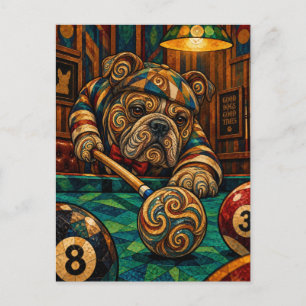 Postal Bulldog, mosaico geométrico