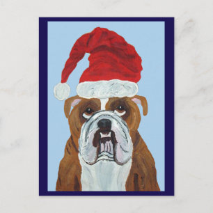 Postal Bulldog Papá Noel