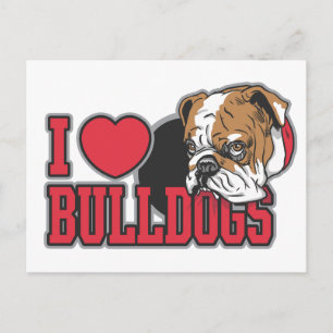 Postal Bulldoges de amor