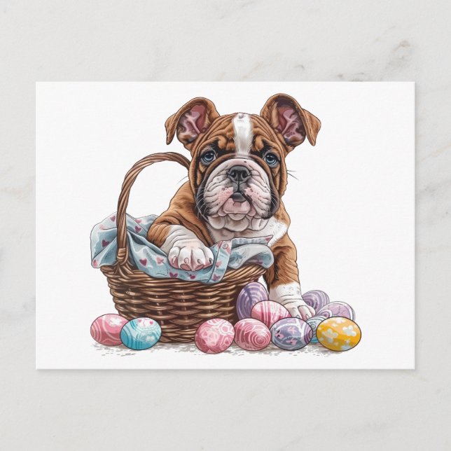 Postal Bulldoges en inglés de Pascua (Anverso)