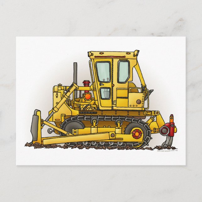 Postal Bulldozer Dozer Post Card (Anverso)