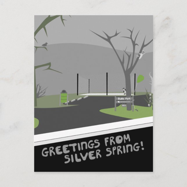 Postal Bullis Park - ¡Saludos desde Silver Spring! (Anverso)