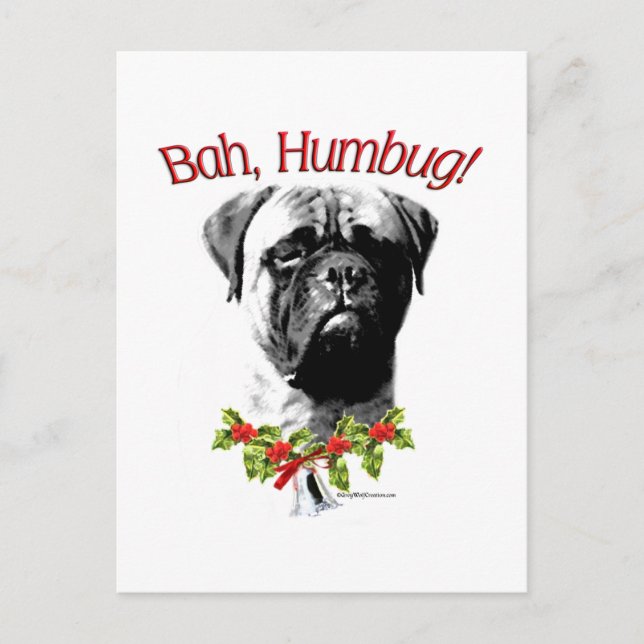 Postal Bullmastiff Bah Humbug (Anverso)