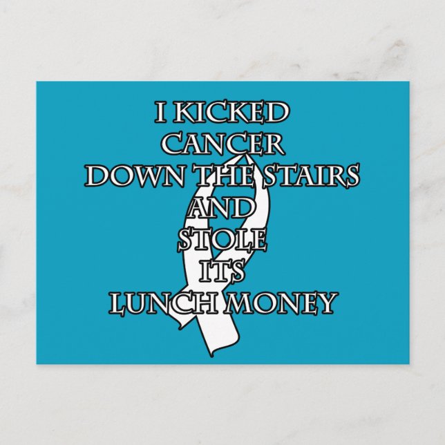 Postal Bully de cáncer (cinta blanca) (Anverso)