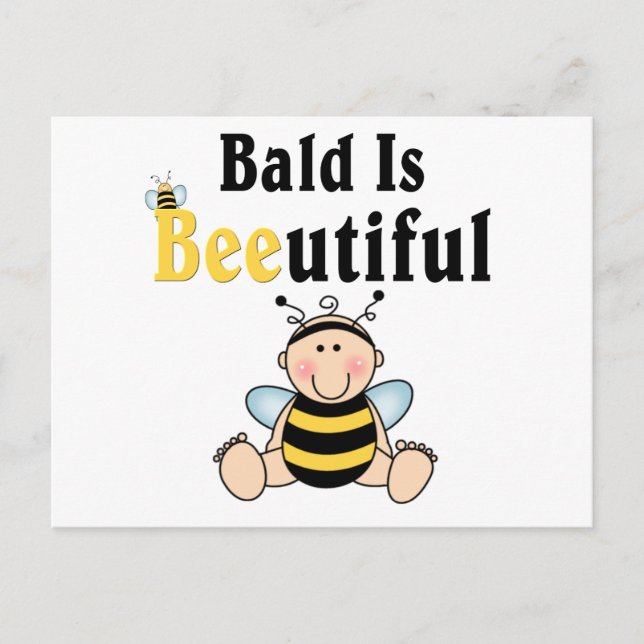 Postal Bumble Baby Bee Bald es hermoso (Anverso)