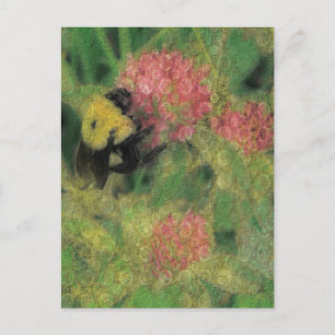 Postal Bumble Bee en Clover