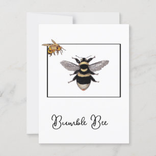 Postal Bumble Bee en el marco de la abeja