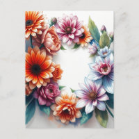Bunch of Flowers Elegant Watercolor