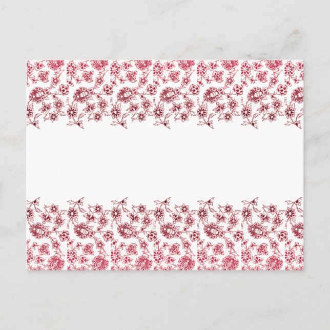 Postal Bunches rosados de flores (Anverso)