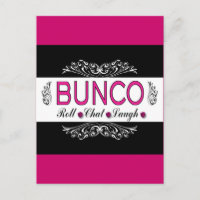 Bunco, Roll, Chat, Ríe en rosa, negro y blanco