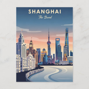 Postal Bund de Shanghai viaje a China