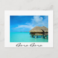 Bungalow sobre el agua en el blanco de Bora Bora