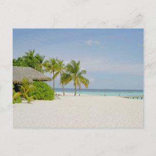 Postal Bungalow y Beach en las Maldivas