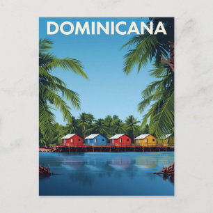 Postal Bungalows Caribeños Dominicanos Viajes Vintage