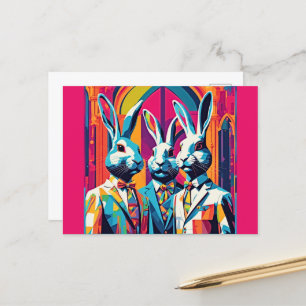 Postal Bunnies de Pascua de PopArt