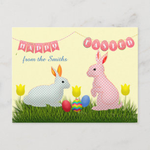Postal Bunnies, huevos, tulipanes y fiesta de Pascua