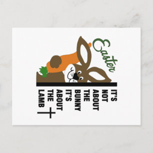 Postal Bunny cristiano de Pascua
