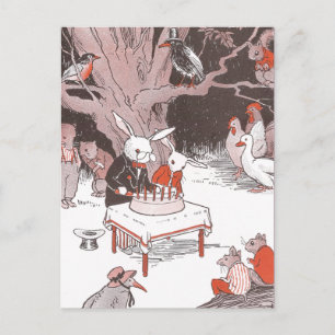 Postal Bunny Cuts Cumpleaños Cake