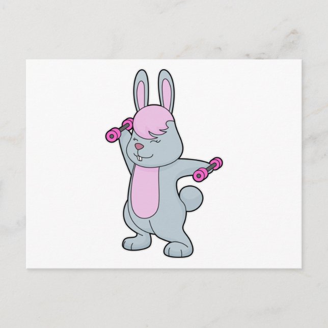 Postal Bunny Fitness Dumbbell (Anverso)