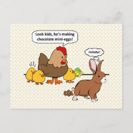 Postal Bunny hace personalizado divertido a la caca de ch