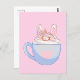 Postal Bunny Latte Con Canela