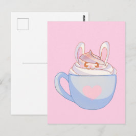 Postal Bunny Latte Con Canela