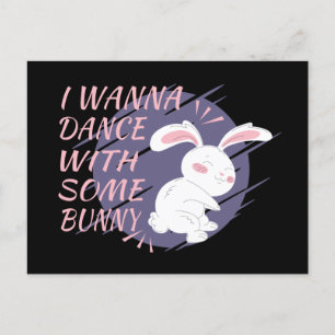 Postal Bunny Quiere Bailar Con Postcard De Un Socio De Ba