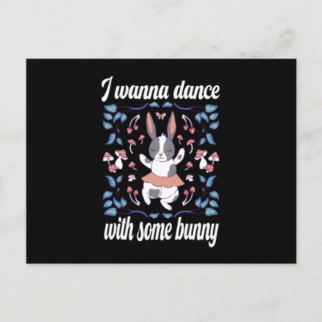 Postal Bunny Quiere Bailar Con Un Socio De Baile (Anverso)