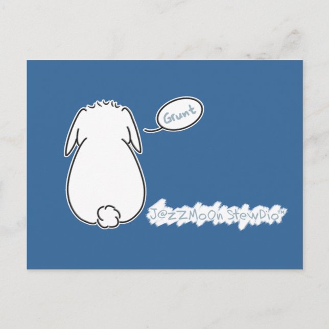 Postal Bunny Stewie Back Grunt Postcard (Anverso)