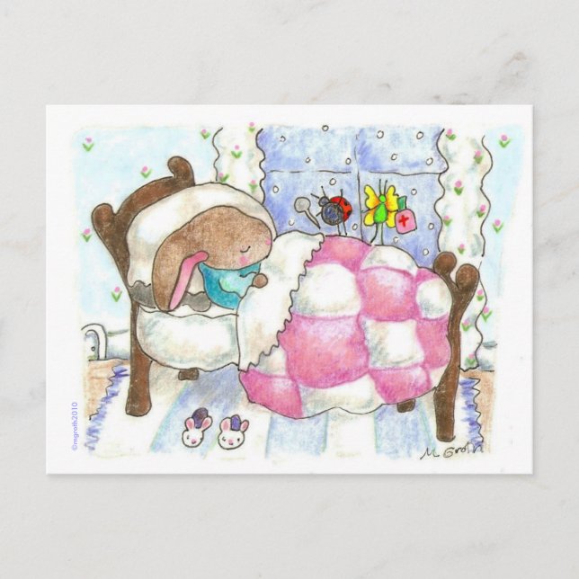 Postal Bunny with Bugs (Anverso)