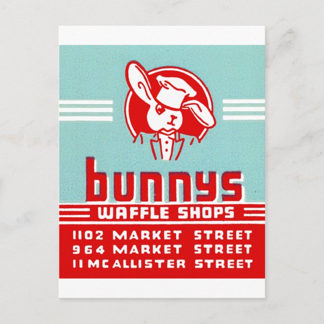 Postal Bunnys Waffle Shops (Anverso)