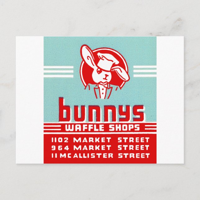Postal Bunnys Waffle Shops (Anverso)