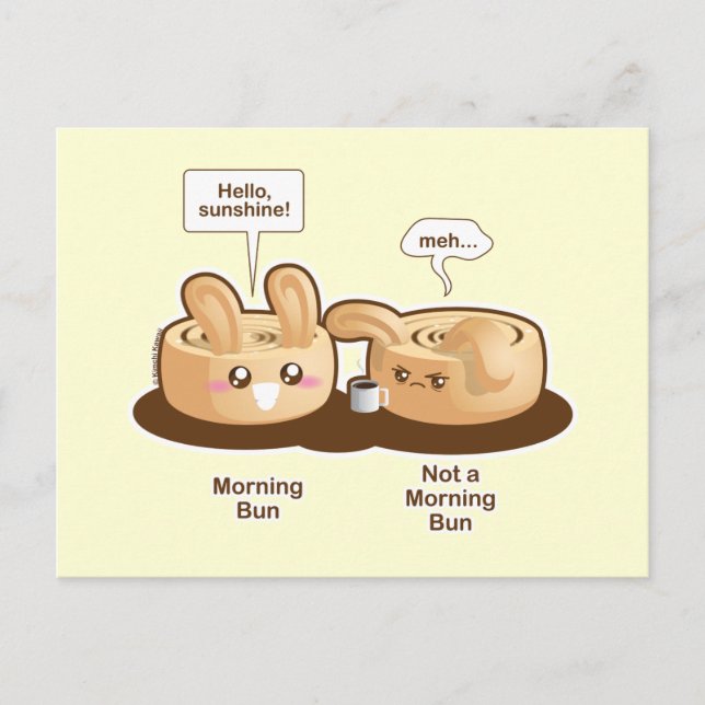 Postal Buns de Punny: Conejito matutino (Anverso)