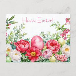 Postal Bunte Aquarell Oster Postkarte mit Frühlingsblumen