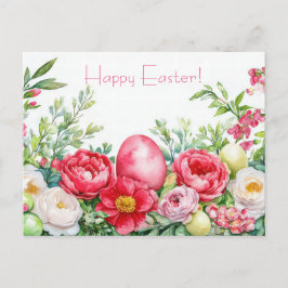 Postal Bunte Aquarell Oster Postkarte mit Frühlingsblumen