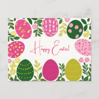 Postal Bunte Aquarell Oster Postkarte mit Frühlingsblumen